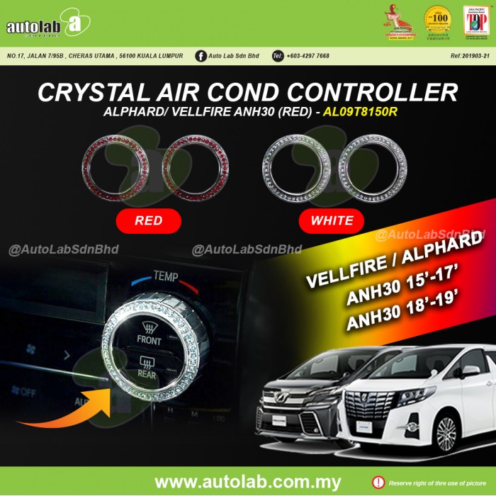 CRYSTAL AIR COND CONTROLLER - TOYOTA VELLFIRE / ALPHARD ANH30 15'-17' & 18'-19'